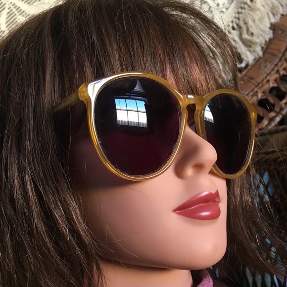 vintage mod butterfly frame dark lens hippie mid century modern shades - Picture 3 of 8